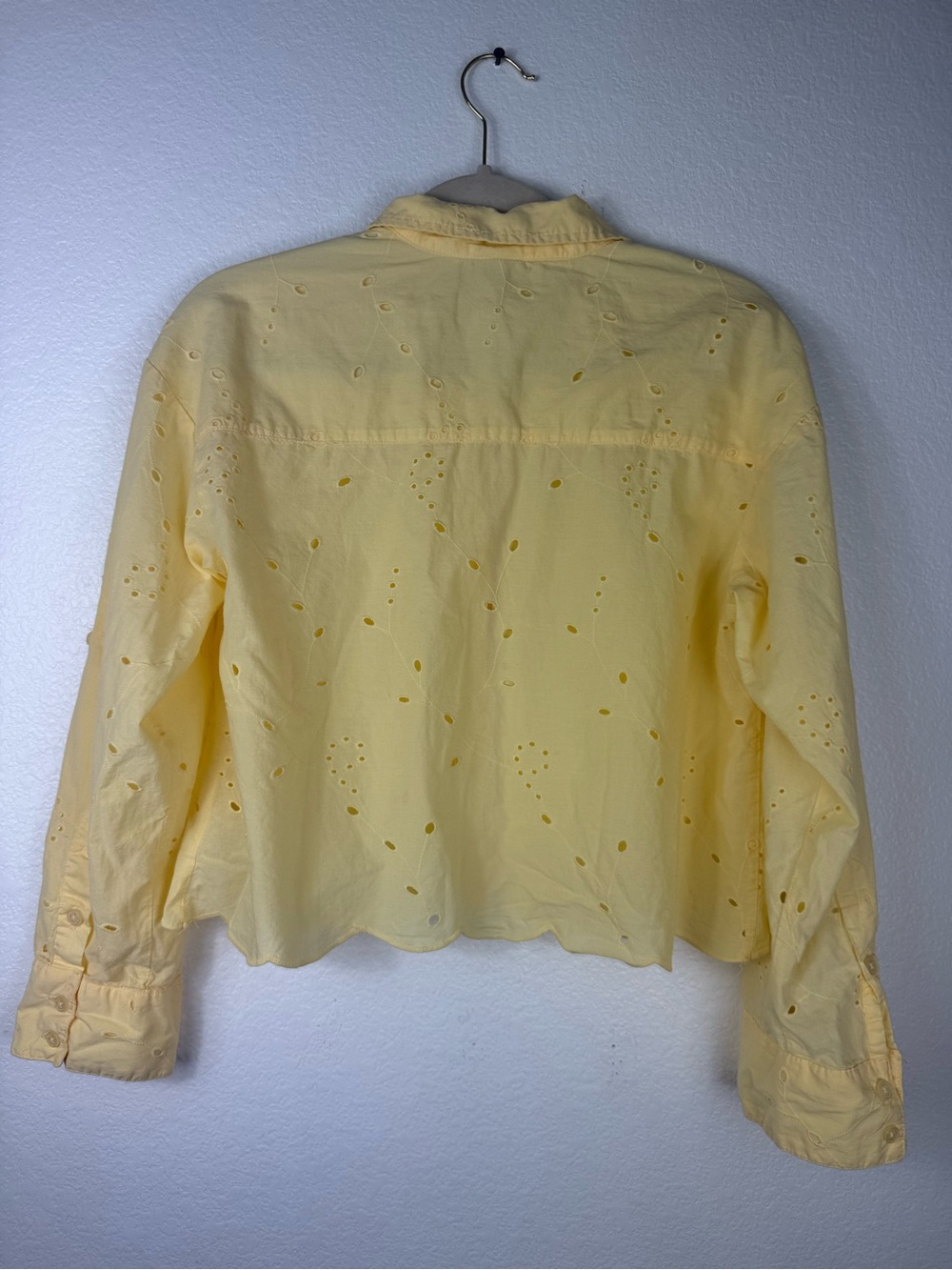a new day Yellow Eyelet High Waist Shorts and blouse set size S - Picture 8 of 13